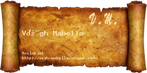 Végh Mabella névjegykártya